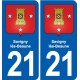 21 Selongey blason autocollant plaque stickers ville