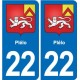 22 Plancoët blason ville autocollant plaque sticker