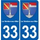 33 Blanquefort blason ville autocollant plaque stickers