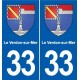 33 Blanquefort blason ville autocollant plaque stickers