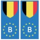 Belgique europe drapeau Autocollant