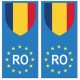 Roumanie europe drapeau Autocollant