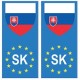 Slovaquie europe drapeau Autocollant