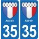 35 Janzé blason autocollant plaque stickers ville