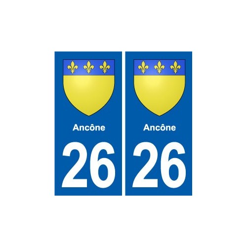 26 Dieulefit blason autocollant plaque stickers ville