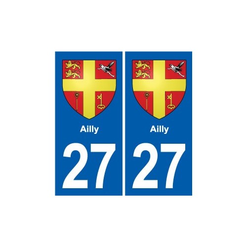 27 Léry blason autocollant plaque stickers ville