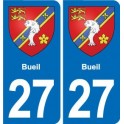 27 Léry blason autocollant plaque stickers ville