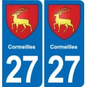 27 Léry blason autocollant plaque stickers ville