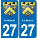 27 Léry blason autocollant plaque stickers ville