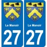 27 Léry blason autocollant plaque stickers ville