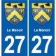 27 Léry blason autocollant plaque stickers ville