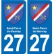 27 Léry blason autocollant plaque stickers ville