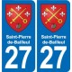 27 Léry blason autocollant plaque stickers ville