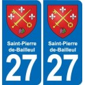 27 Léry blason autocollant plaque stickers ville