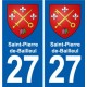 27 Léry blason autocollant plaque stickers ville