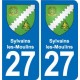 27 Léry blason autocollant plaque stickers ville