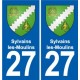 27 Léry blason autocollant plaque stickers ville