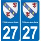 27 Léry blason autocollant plaque stickers ville