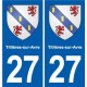 27 Léry blason autocollant plaque stickers ville