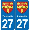 27 Léry blason autocollant plaque stickers ville