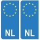 Pays-Bas Nederland europe autocollant plaque