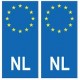 Pays-Bas Nederland europe autocollant plaque