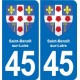 45 Chaingy blason ville autocollant plaque stickers