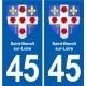 45 Chaingy blason ville autocollant plaque stickers