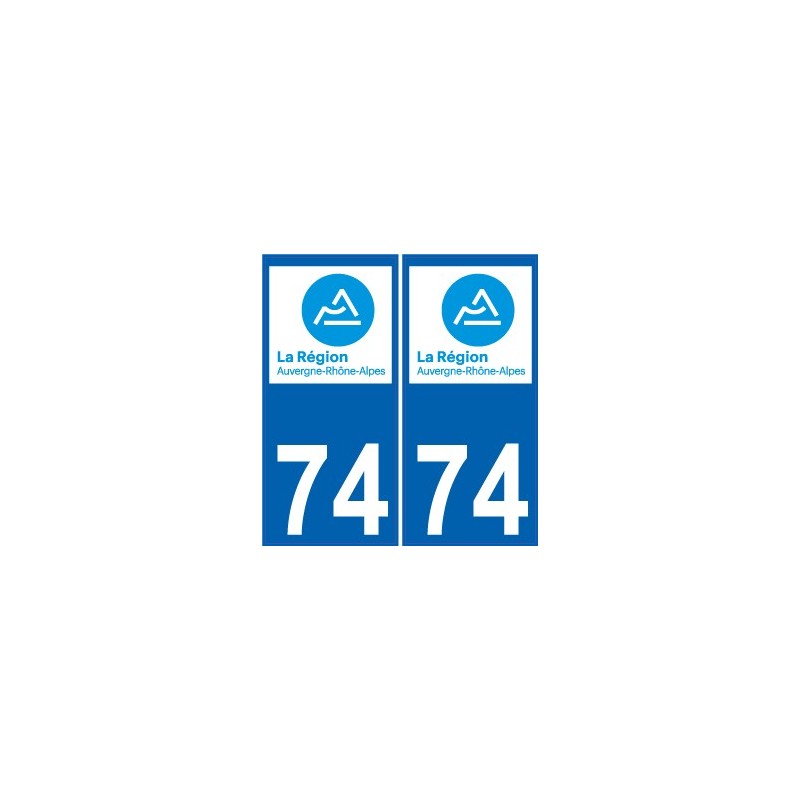 Autocollant plaque immatriculation 74 Avoriaz - Station