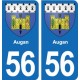 56 Ploërmel blason autocollant plaque stickers ville