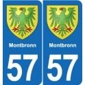 57 Montbronn stemma adesivo piastra adesivi città