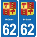 62 Coulogne blason autocollant plaque stickers ville