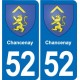 52 Wassy blason autocollant plaque stickers ville