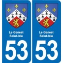 53-Le Genest-Saint-Isle stemma adesivo piastra adesivi città