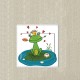 Princesse grenouille sticker autocollant interrupteur