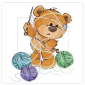 Ours Teddy sticker autocollant interrupteur