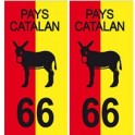 66 país catalán burro placa etiqueta 