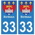 33 Bordeaux Stadt aufkleber typenschild aufkleber-abteilung