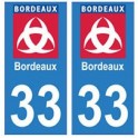 33 Bordeaux Stadt-Logo-aufkleber-plakette-wappen-sticker abteilung