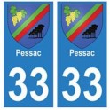 33 Pessac-aufkleber platte wappen wappen sticker-abteilung