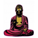 Bouddha couleur - autocollant sticker adhésif logo 2