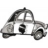 2 CV voitue Corse autocollant sticker adhesif