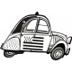 2 CV voitue Bretagne autocollant sticker adhesif