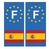 Espagne F autocollant plaque 