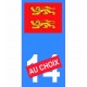 Blason Normandie Numéro au choix autocollant plaqueu immatriculation moto