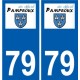 79 Niort logo autocollant plaque stickers ville