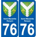 76 Harfleur wappen aufkleber typenschild aufkleber stadt