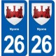 26 Nysons wappen aufkleber typenschild aufkleber stadt