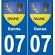 07 Léry blason autocollant plaque stickers ville