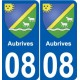 08 Léry blason autocollant plaque stickers ville